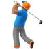 🏌🏽‍♂️ man golfing: medium skin tone display on Apple